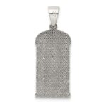 Sterling Silver Antiqued Stacked Elephants Engraved Pendant - Image 4