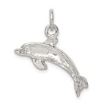 Sterling Silver Polished Dolphin Pendant - Image 4