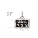 Sterling Silver Polished Enamel ABC 123 Pendant - Image 3