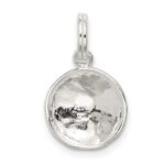 Sterling Silver Polished Enamel Baseball Pendant - Image 4