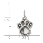 Sterling Silver Polished and Antiqued Paw Pendant - Image 3