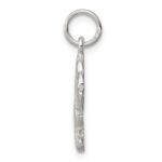 Sterling Silver Polished and Textured Dog Pendant - Image 2