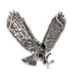 Sterling Silver Antiqued & Textured Eagle Chain Slide - Image 4