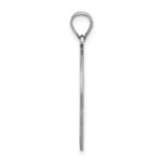 Sterling Silver Rhodium-plated Fancy Script Letter I Initial Pendant - Image 2