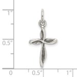 Sterling Silver Antiqued Passion Cross Charm - Image 4