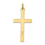 Sterling Silver Gold-plated Polished and Satin Cross Pendant - Image 3