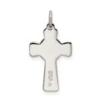 Sterling Silver Polished and Textured Celtic Cross Pendant - Image 3