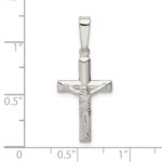 Sterling Silver Polished Crucifix Pendant - Image 4
