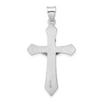Sterling Silver Rhodium-plated Polished INRI Crucifix Pendant - Image 3