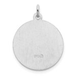 Sterling Silver Rhodium-plated Spanish St. Gabriel Medal Pendant - Image 3