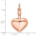 Sterling Silver Rose Gold-Tone Polished Screw Top Ash Holder Pendant - Image 5