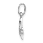 Sterling Silver Rhodium-plated CZ Butterfly Pendant - Image 2