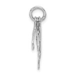 Sterling Silver Rhod-plated Polished Music Notes Charm - Image 2