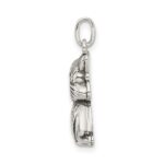 Sterling Silver Antiqued Cat Charm - Image 2
