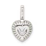 Sterling Silver CZ Heart Chain Slide - Image 3