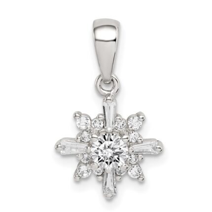 Sterling Silver Fancy CZ Pendant