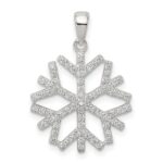 Sterling Silver CZ Snowflake Pendant