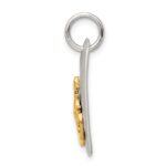 Sterling Silver Gold-Tone Anchor Brushed Pendant - Image 2