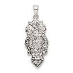 Sterling Silver Rhod-pltd Imitation Pearl/Preciosa Crystal Owl Pendant - Image 3