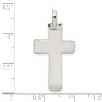 Sterling Silver Polished Cross Pendant - Image 4