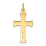 Sterling Silver Gold Tone Polished Cross Pendant - Image 3