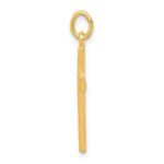 Sterling Silver Gold Tone Diamond-Cut Cross Pendant - Image 2