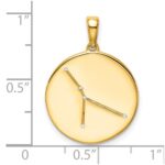 Sterling Silver Gold-plated & CZ Cancer Zodiac Pendant - Image 4