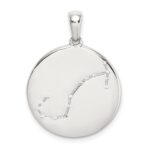 Sterling Silver Rhodium-plated & CZ Scorpio Zodiac Pendant