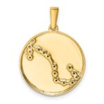 Sterling Silver Gold-plated & CZ Scorpio Zodiac Pendant - Image 3