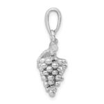 De-Ani Sterling Silver Rhodium-Plated Polished 3D Grapes Pendant - Image 2