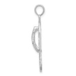 De-Ani Sterling Silver Rhodium-Plated 3D Cut-Out Turtles Flip-flop Pendant - Image 2