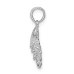 De-Ani Sterling Silver Rhodium-Plated Polished Lions Paw Shell Pendant - Image 2