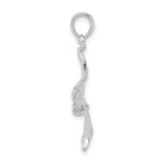 De-Ani Sterling Silver Rhodium-Plated Polished 3D Flying Pelican Pendant - Image 2