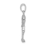 De-Ani Sterling Silver Rhodium-Plated Polished 3D Flamingo Pendant - Image 3