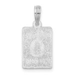 De-Ani Sterling Silver Rhodium-Plated Polished 0 Mile Marker Key West Pendant - Image 5