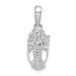 De-Ani Sterling Silver Rhodium-Plated Polished Small Florida Lobster Pendant
