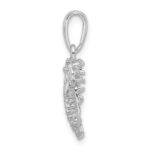 De-Ani Sterling Silver Rhodium-Plated Polished Small Florida Lobster Pendant - Image 2