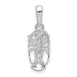 De-Ani Sterling Silver Rhodium-Plated Polished Small Florida Lobster Pendant - Image 4