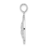 De-Ani Sterling Silver Rhodium-Plated Textured Siesta Key Florida with Starfish Pendant - Image 2