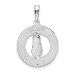De-Ani Sterling Silver Rhodium-Plated Long Beach Island New Jersey with Flip-flop Pendant - Image 3