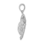 De-Ani Sterling Silver Rhodium-Plated Polished 3D Large Sea Turtle Pendant - Image 2