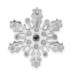 Sterling Silver Rhodium Diam. Snowflake Chain Slide - Image 3