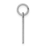 Sterling Silver/Rhodium-plated Elongated Polished Number 0 Charm - Image 2