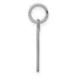 Sterling Silver/Rhodium-plated Elongated Polished Number 7 Charm - Image 2