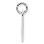 Sterling Silver/Rhodium-plated Elongated Number 19 Charm - Image 2