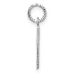 Sterling Silver/Rhodium-plated Elongated Number 50 Charm - Image 2