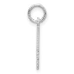 Sterling Silver/Rhodium-plated Elongated Number 54 Charm - Image 2