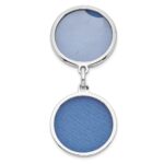 Sterling Silver Rhodium-plated CZ Stars 20mm Swing Locket - Image 5