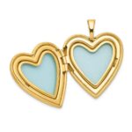 1/20 14K Gold Filled Polished & Satin Fancy Border 19mm Heart Locket - Image 5
