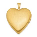 1/20 14K Gold Filled & White Rhodium Satin Butterfly 19mm Heart Locket - Image 3
